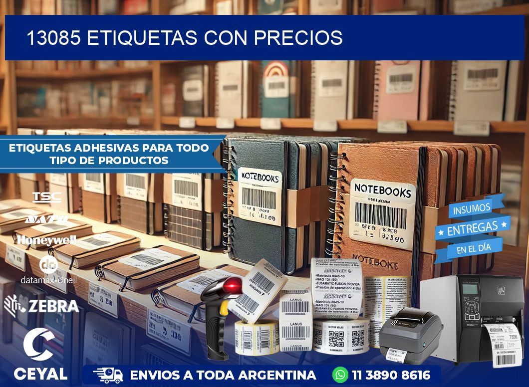 13085 etiquetas con precios