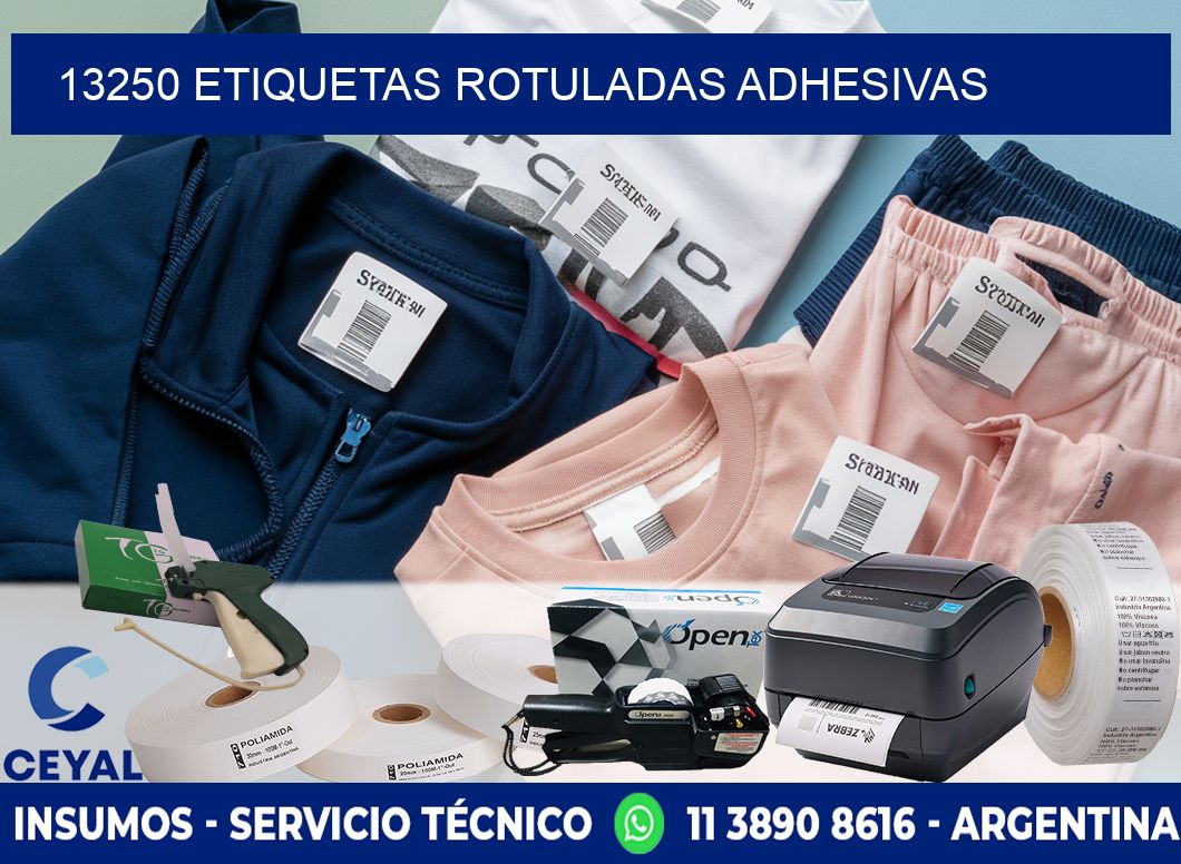 13250 etiquetas rotuladas adhesivas