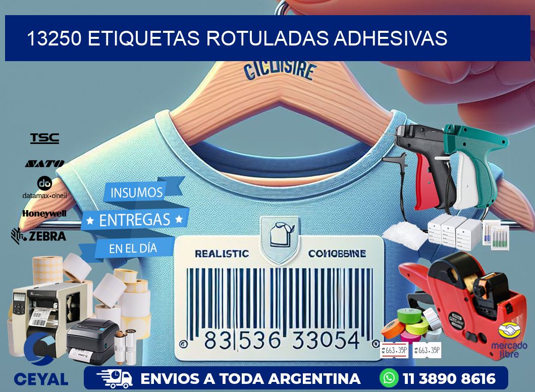 13250 etiquetas rotuladas adhesivas