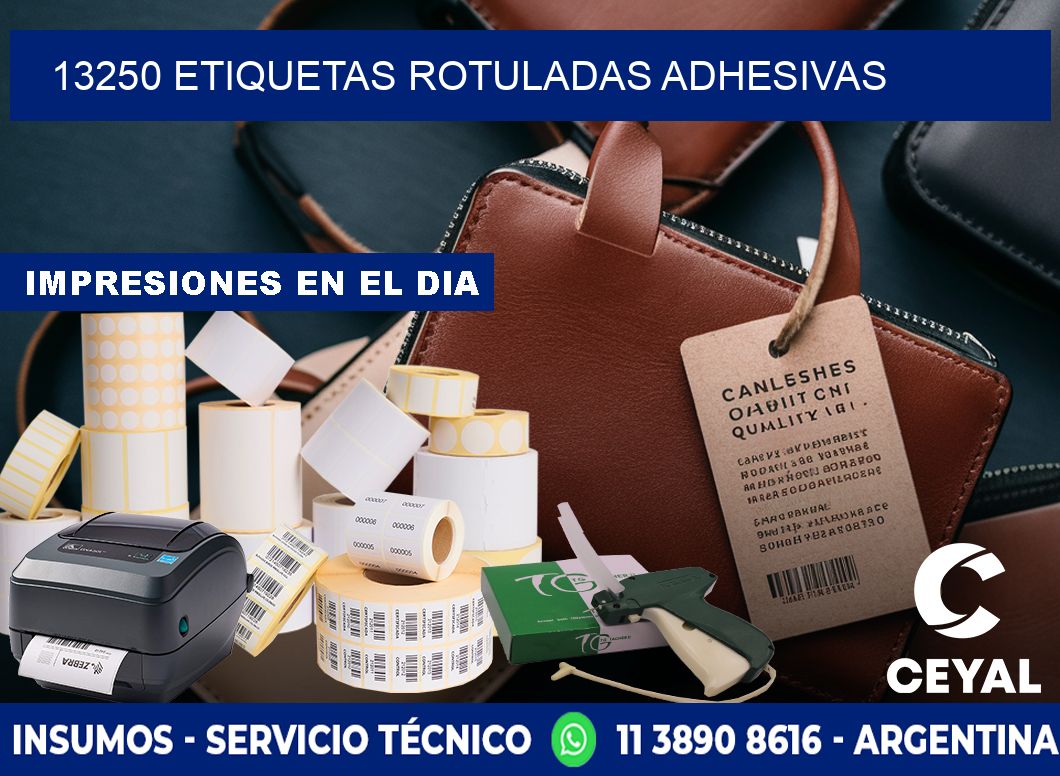 13250 etiquetas rotuladas adhesivas