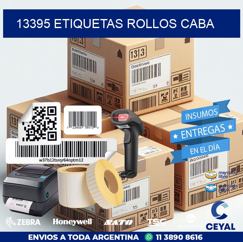 13395 etiquetas rollos CABA