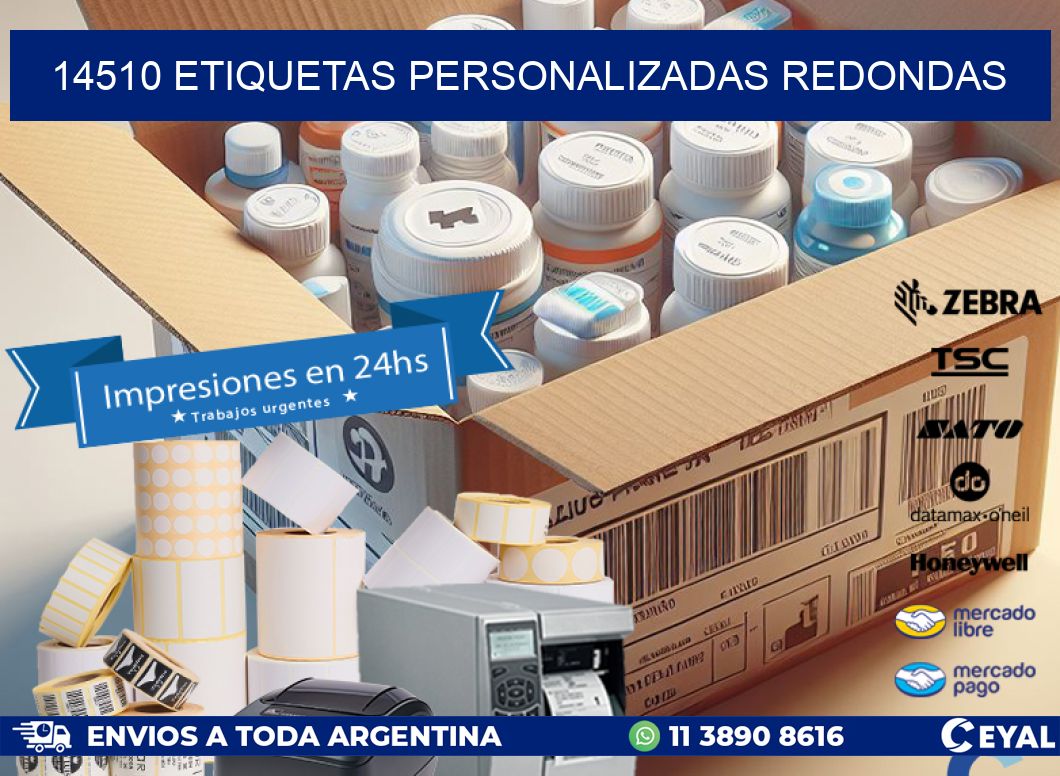 14510 Etiquetas personalizadas redondas