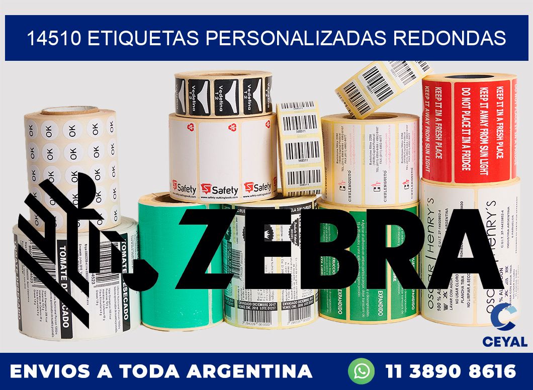 14510 Etiquetas personalizadas redondas