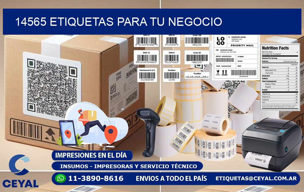 14565 etiquetas para tu negocio
