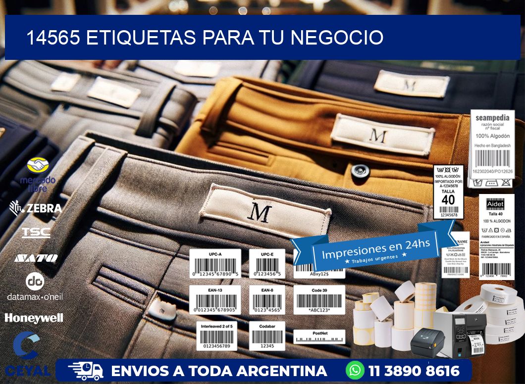 14565 etiquetas para tu negocio