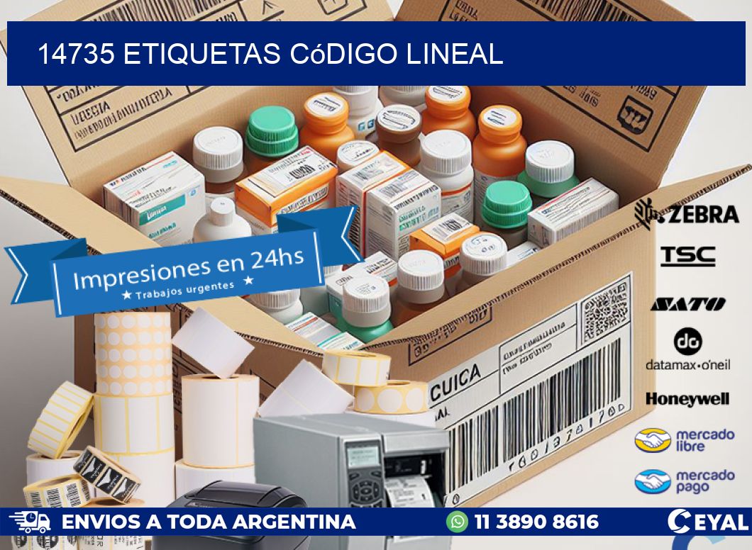 14735 Etiquetas código lineal