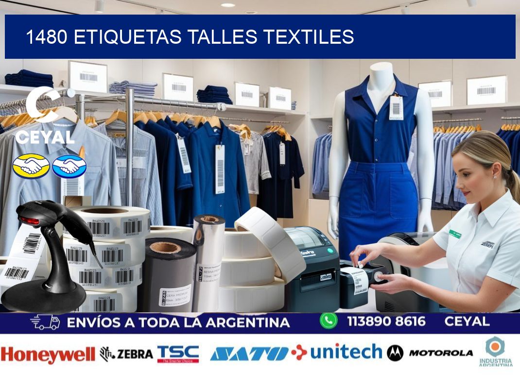 1480 ETIQUETAS TALLES TEXTILES