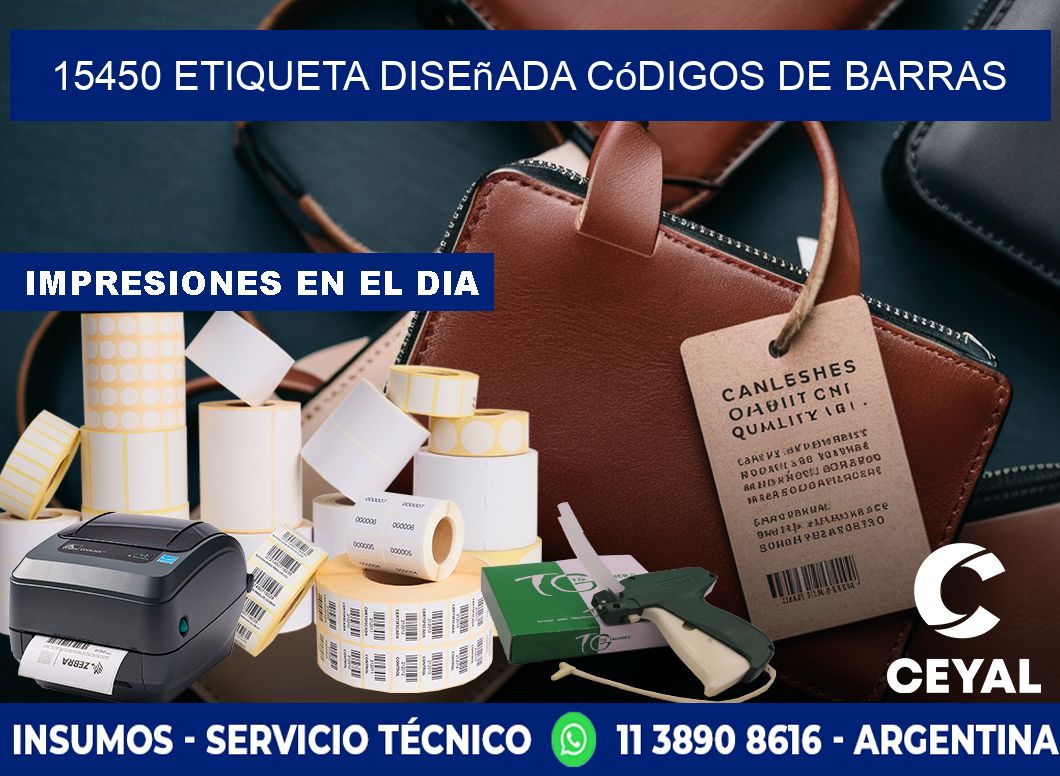 15450 etiqueta diseñada códigos de barras