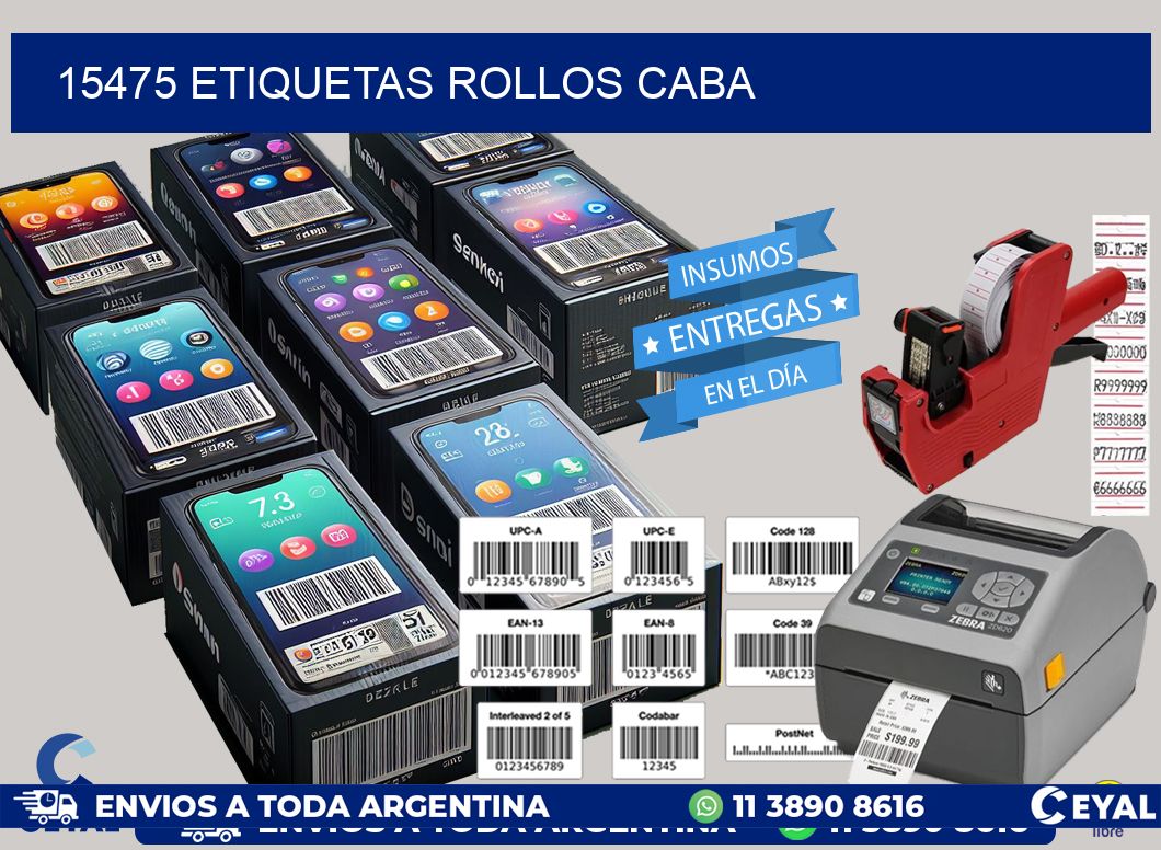15475 etiquetas rollos CABA