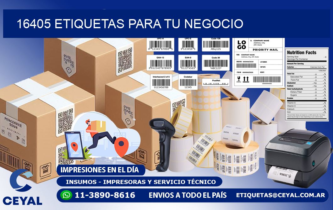 16405 etiquetas para tu negocio