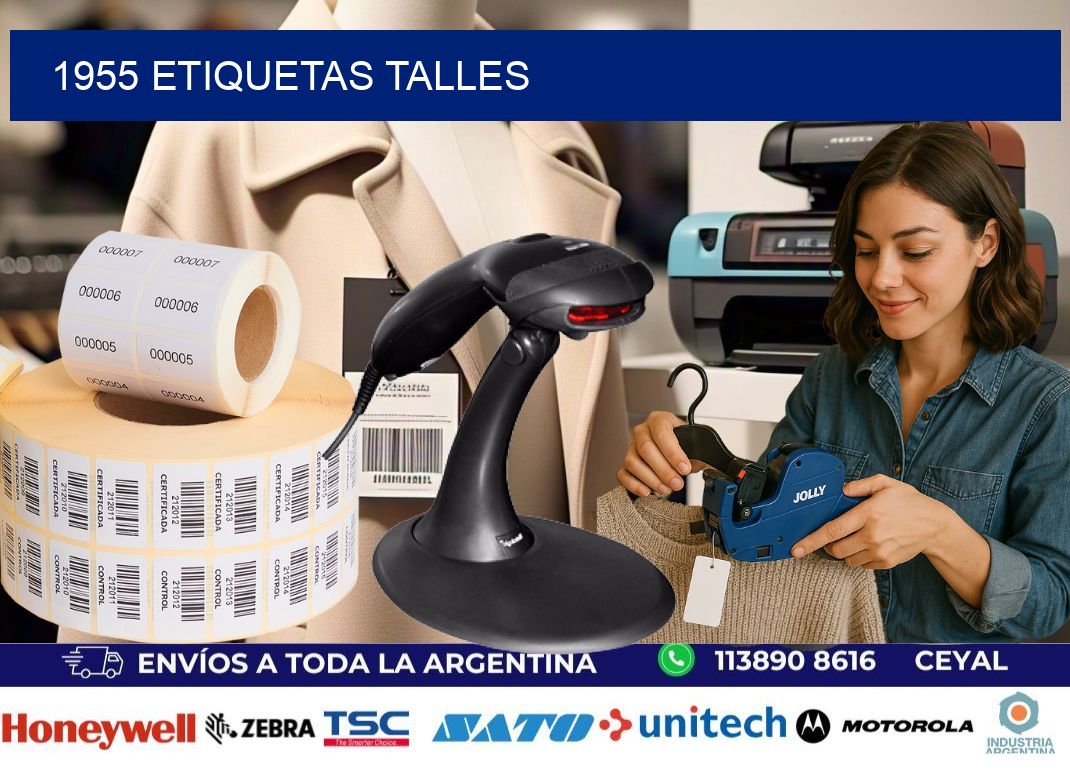 1955 ETIQUETAS TALLES