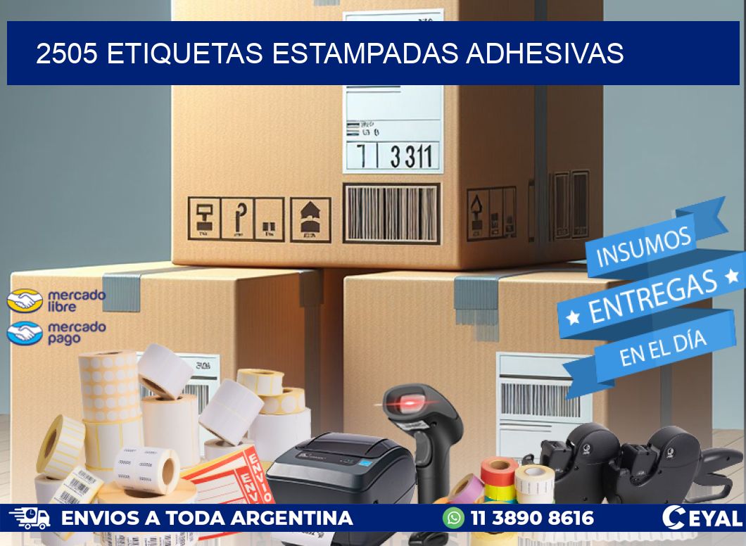 2505 etiquetas estampadas adhesivas