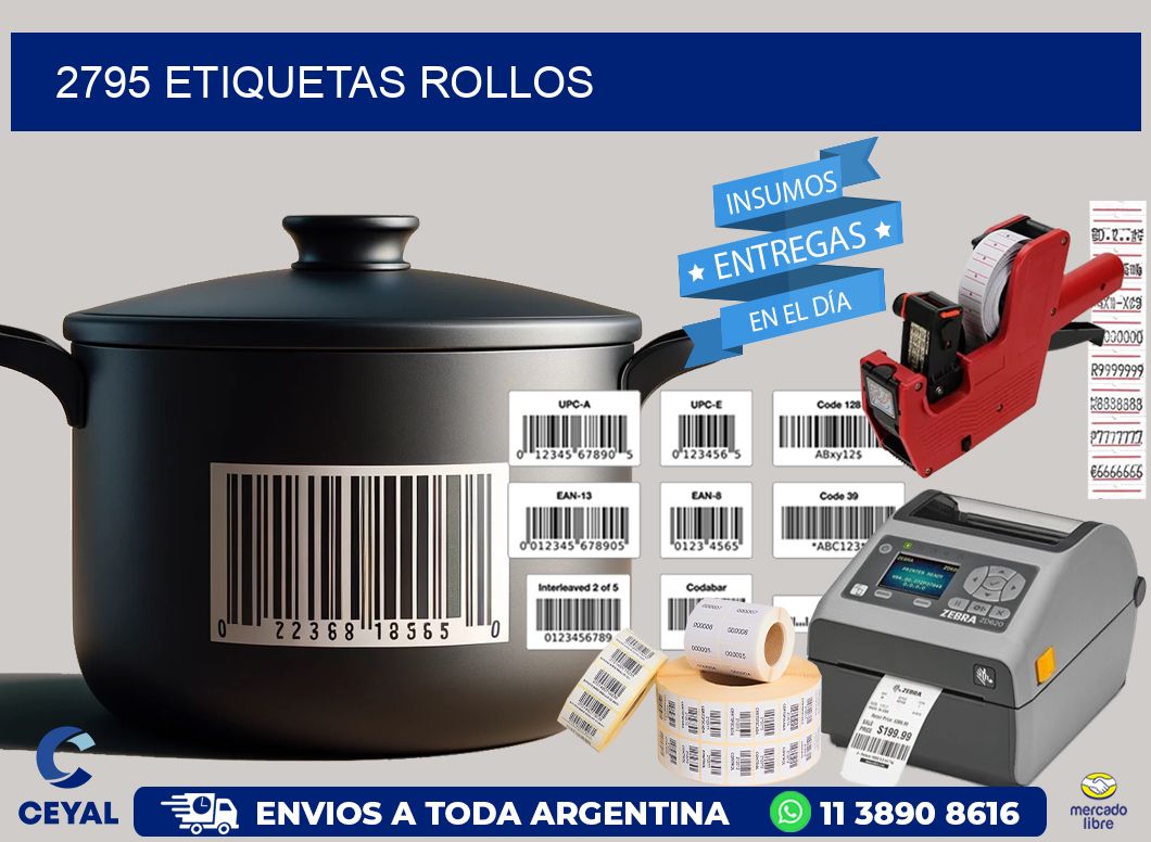 2795 etiquetas rollos