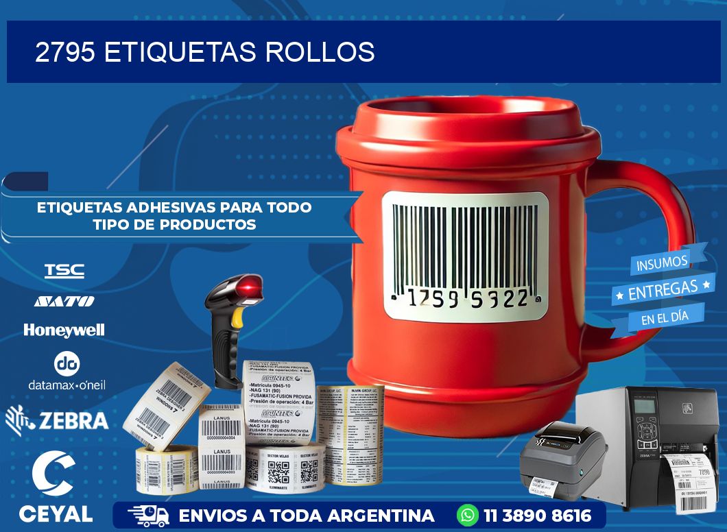 2795 etiquetas rollos