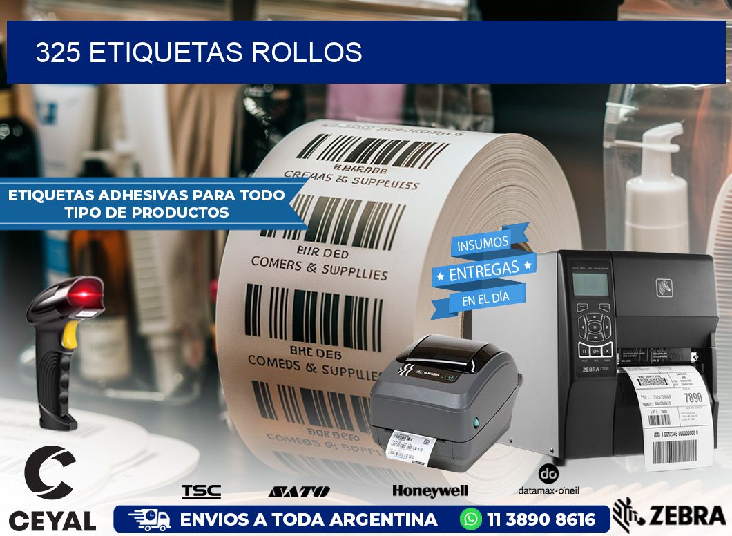 325 etiquetas rollos
