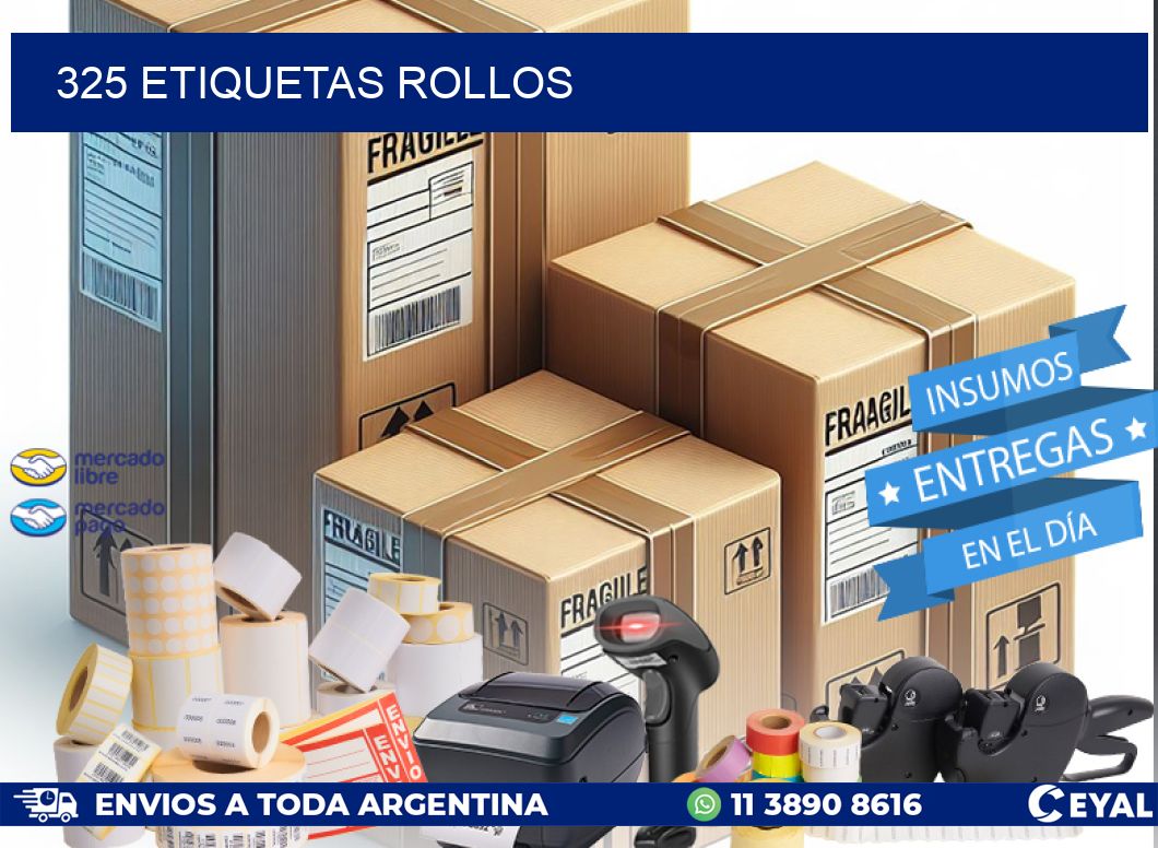 325 etiquetas rollos