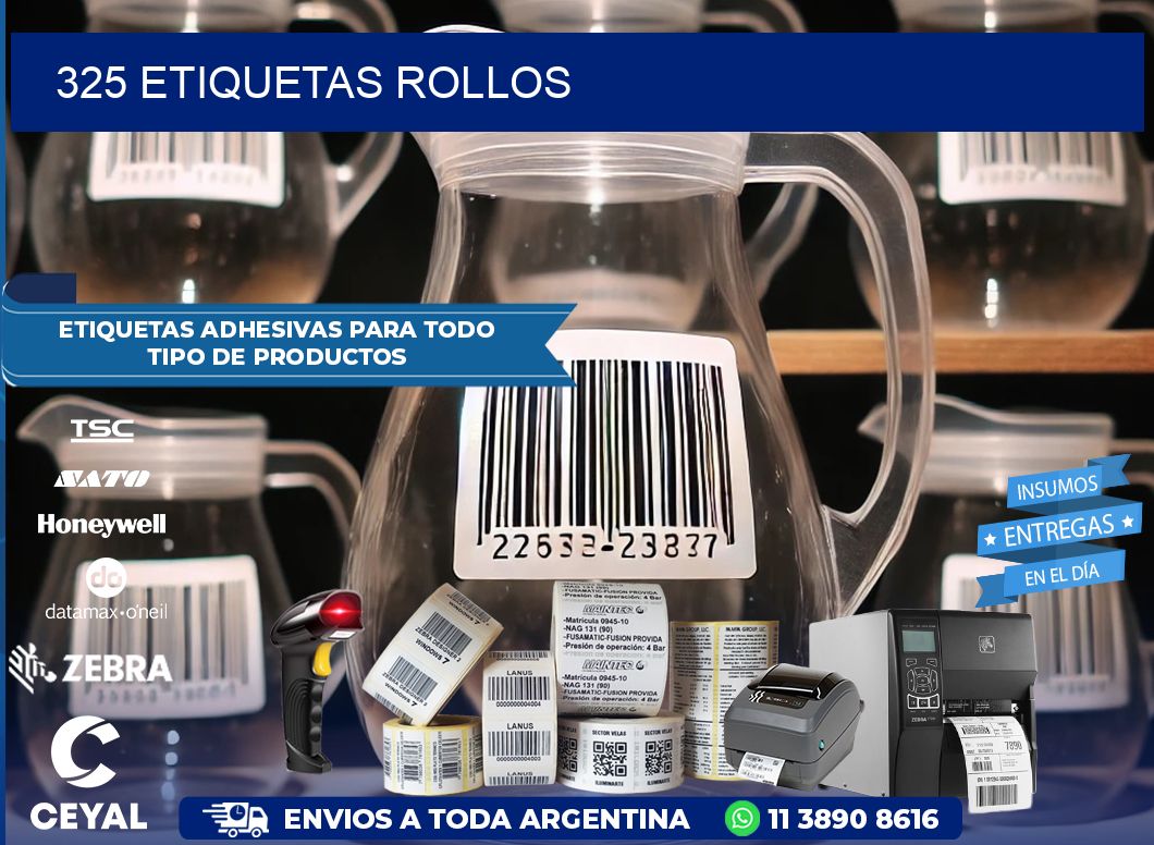 325 etiquetas rollos