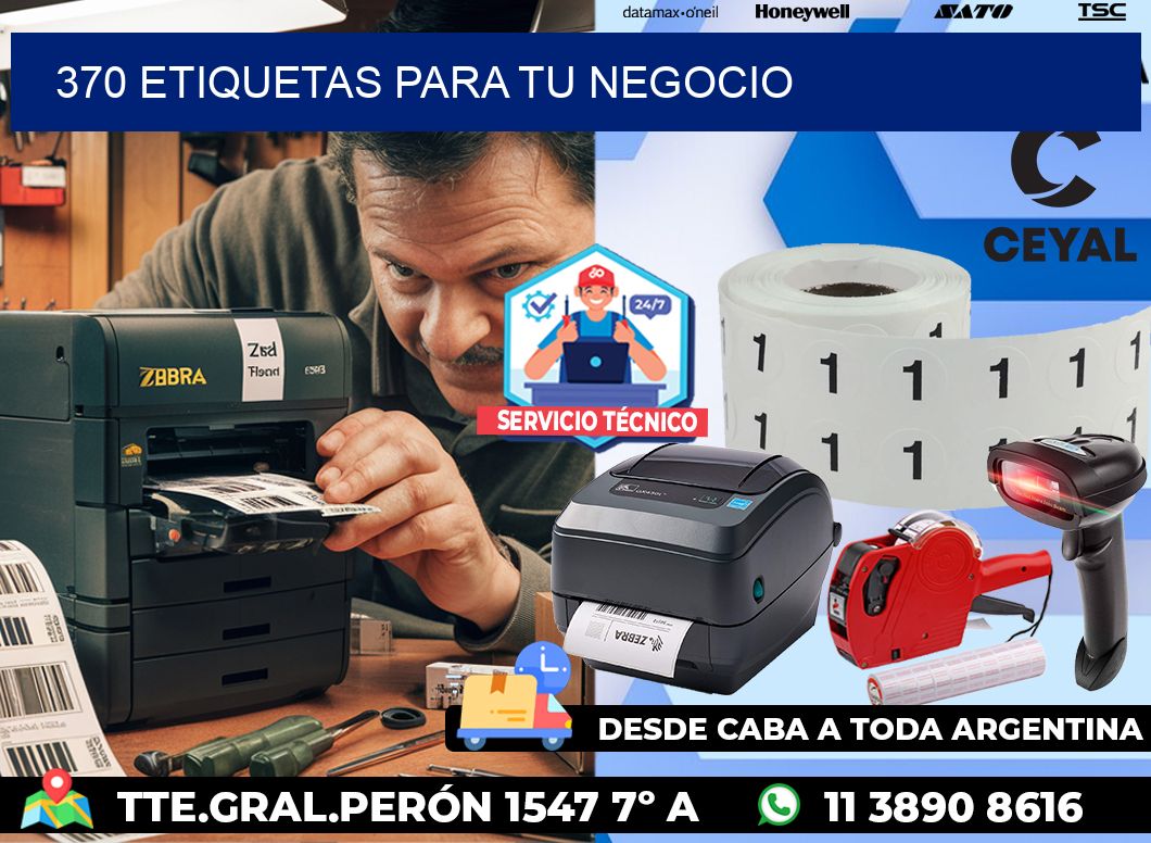 370 etiquetas para tu negocio
