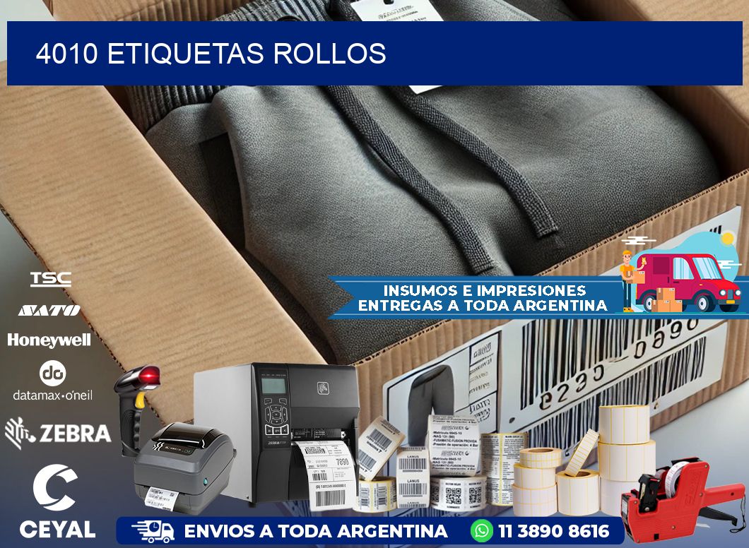 4010 etiquetas rollos