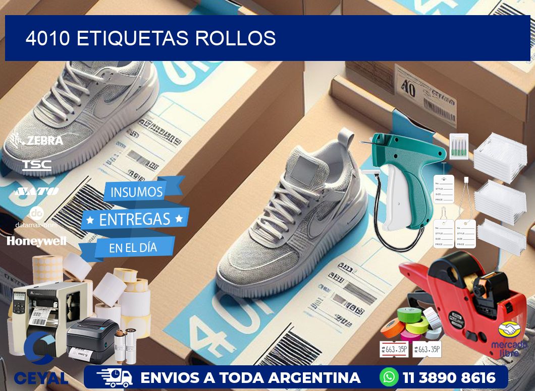 4010 etiquetas rollos