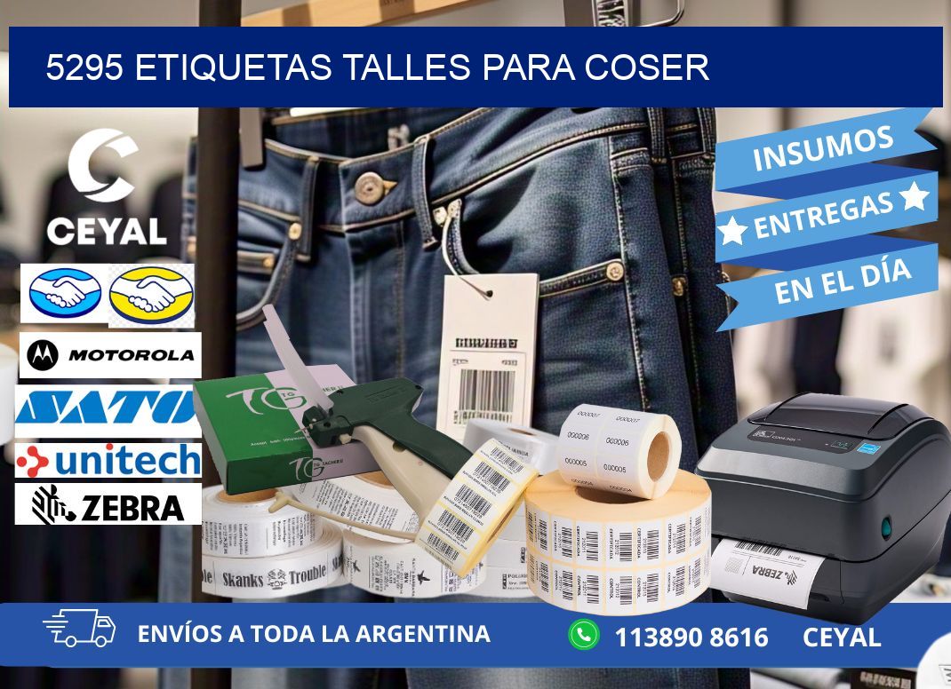 5295 ETIQUETAS TALLES PARA COSER