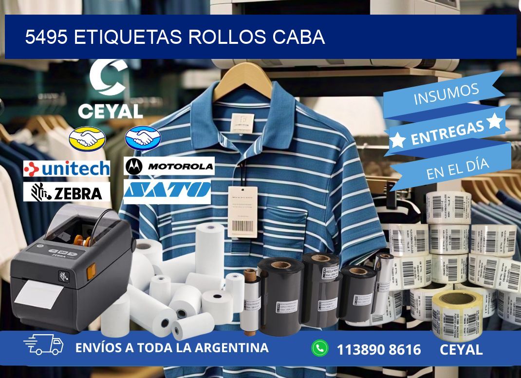 5495 etiquetas rollos CABA