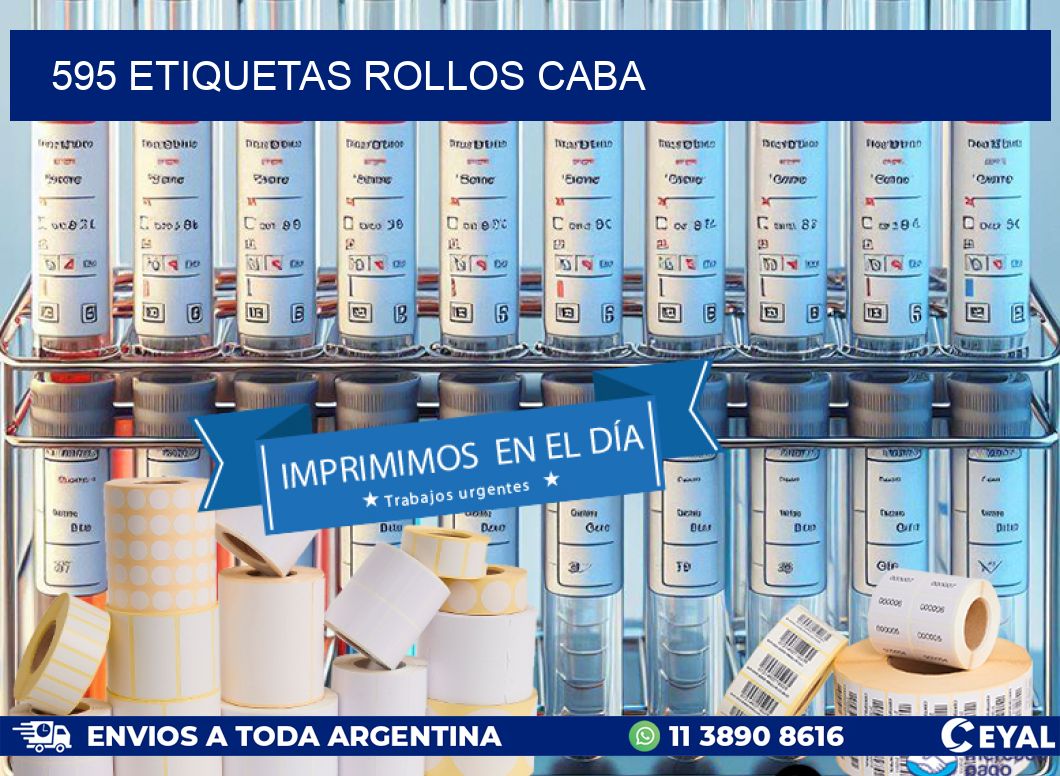 595 etiquetas rollos CABA