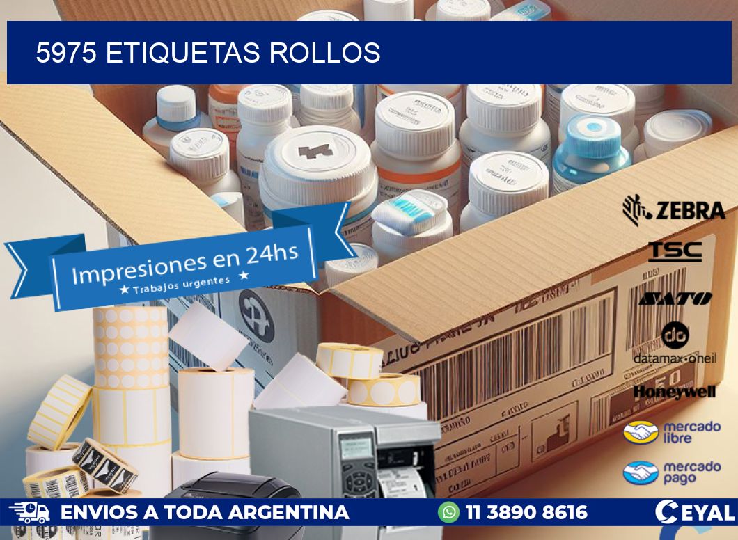 5975 etiquetas rollos