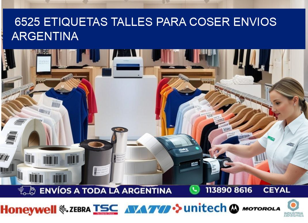 6525 ETIQUETAS TALLES PARA COSER ENVIOS ARGENTINA