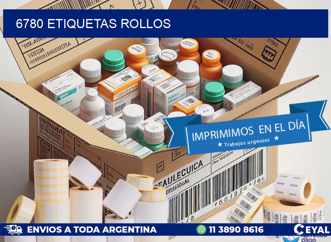 6780 etiquetas rollos