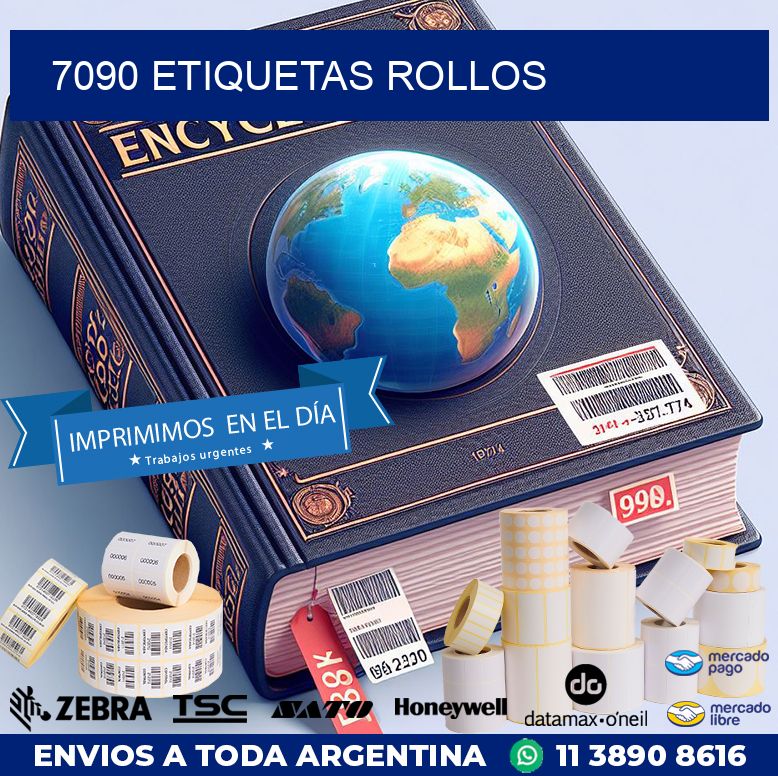 7090 etiquetas rollos