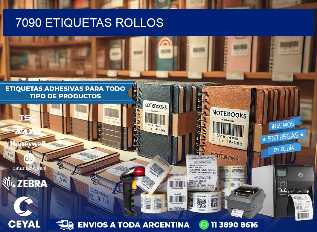7090 etiquetas rollos