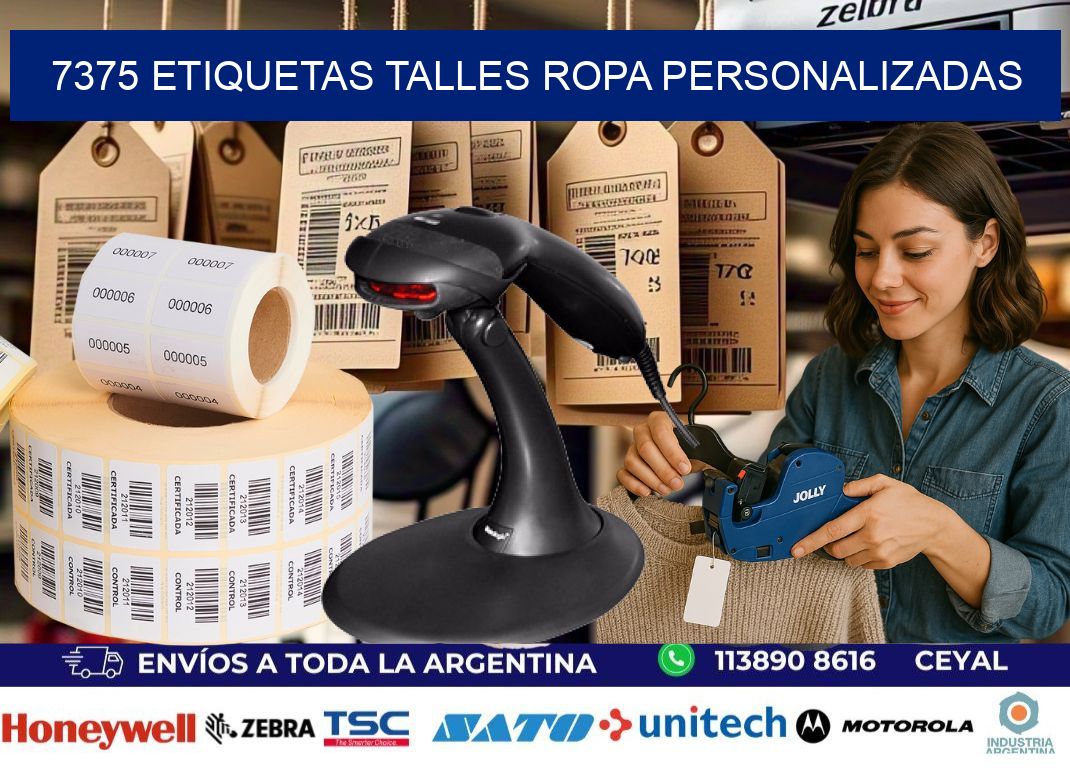 7375 ETIQUETAS TALLES ROPA PERSONALIZADAS