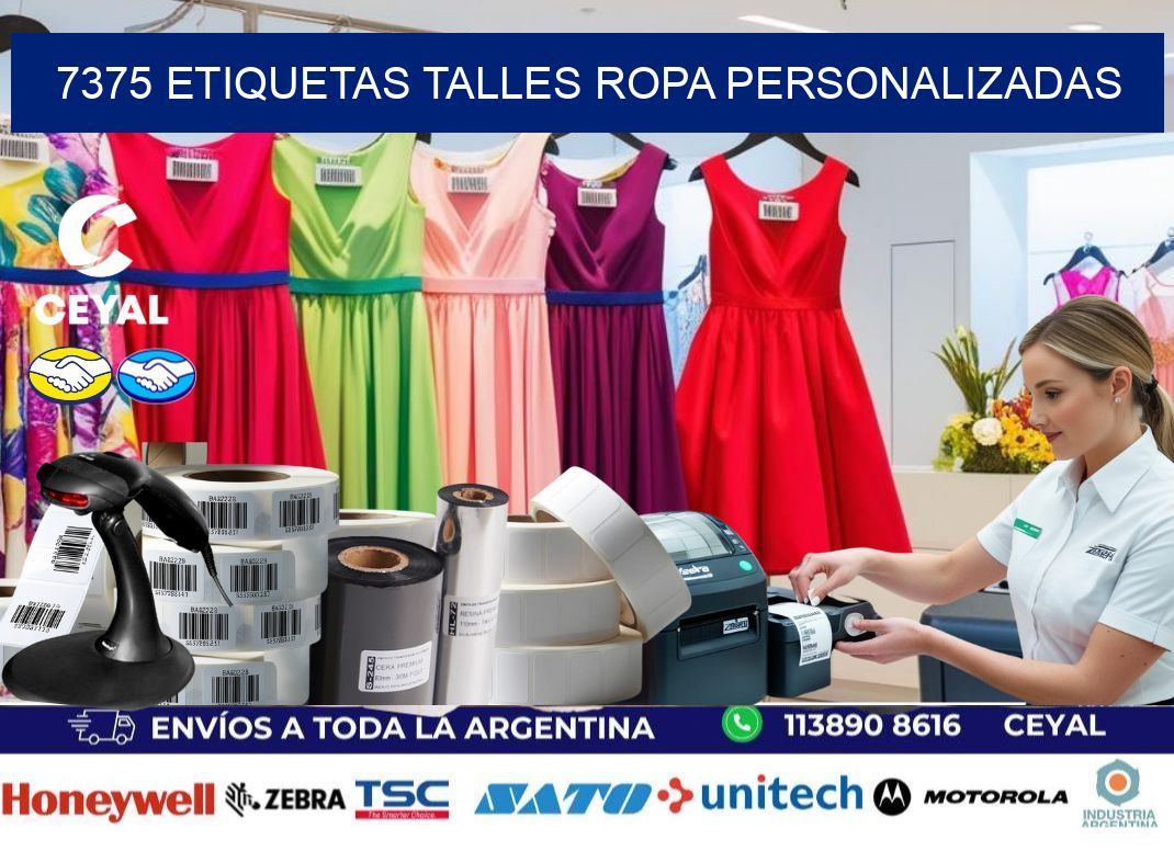 7375 ETIQUETAS TALLES ROPA PERSONALIZADAS