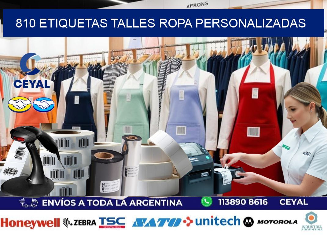 810 ETIQUETAS TALLES ROPA PERSONALIZADAS