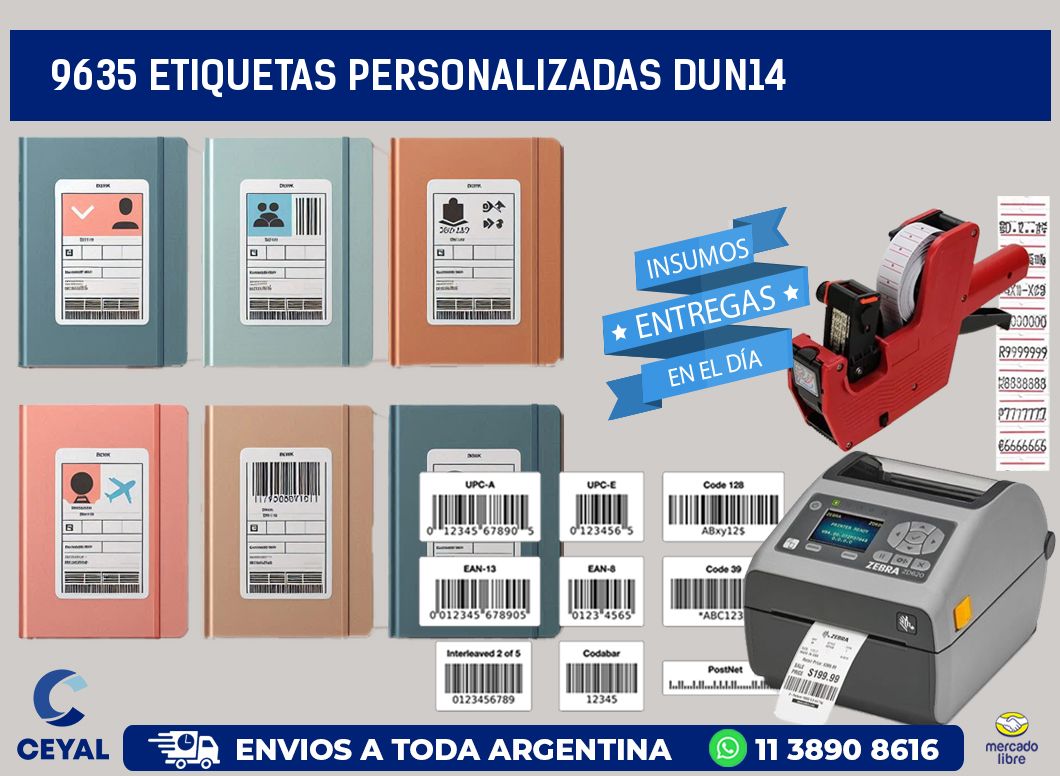 9635 Etiquetas personalizadas dun14