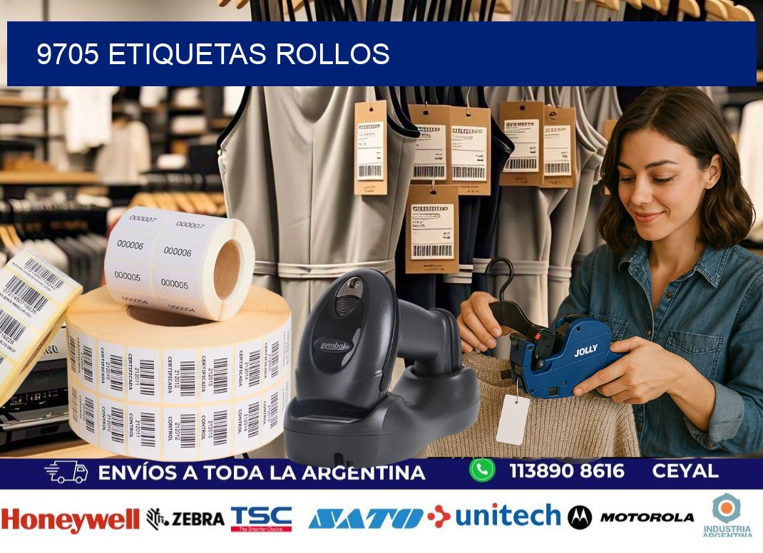 9705 etiquetas rollos