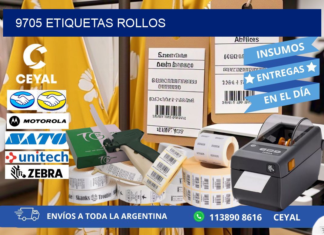 9705 etiquetas rollos