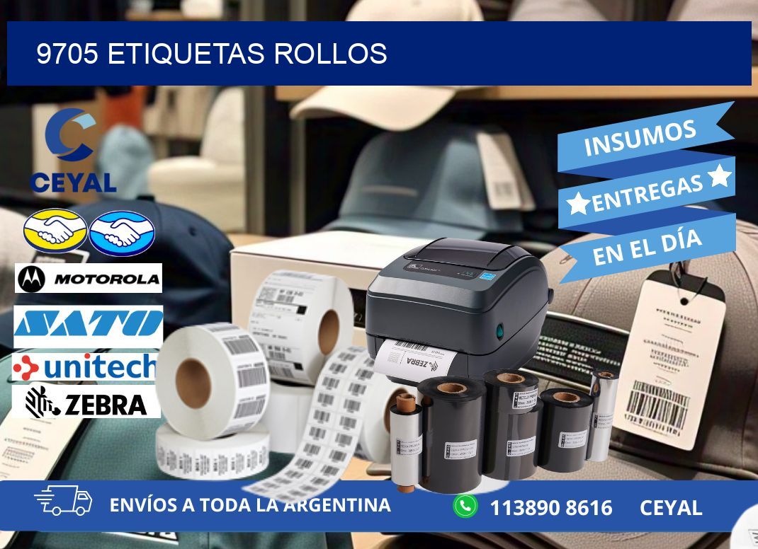 9705 etiquetas rollos
