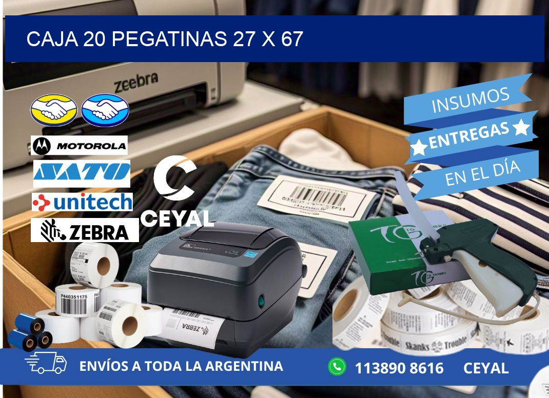 CAJA 20 PEGATINAS 27 x 67