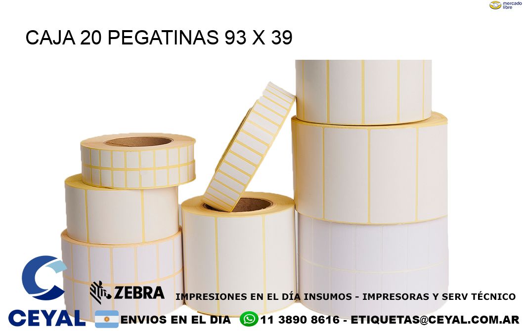 CAJA 20 PEGATINAS 93 x 39