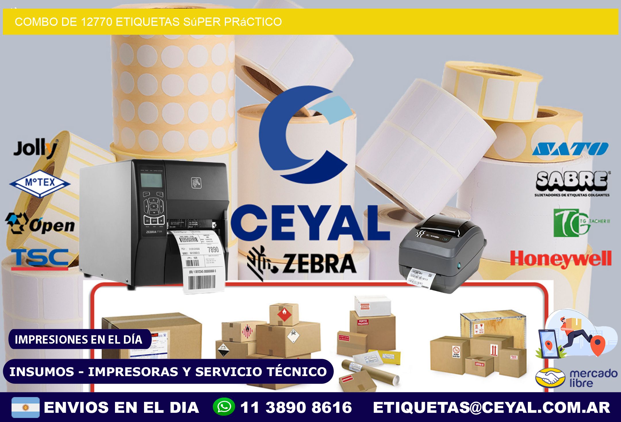 Combo de 12770 etiquetas súper práctico