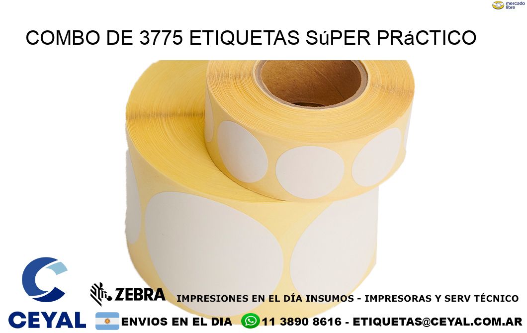 Combo de 3775 etiquetas súper práctico