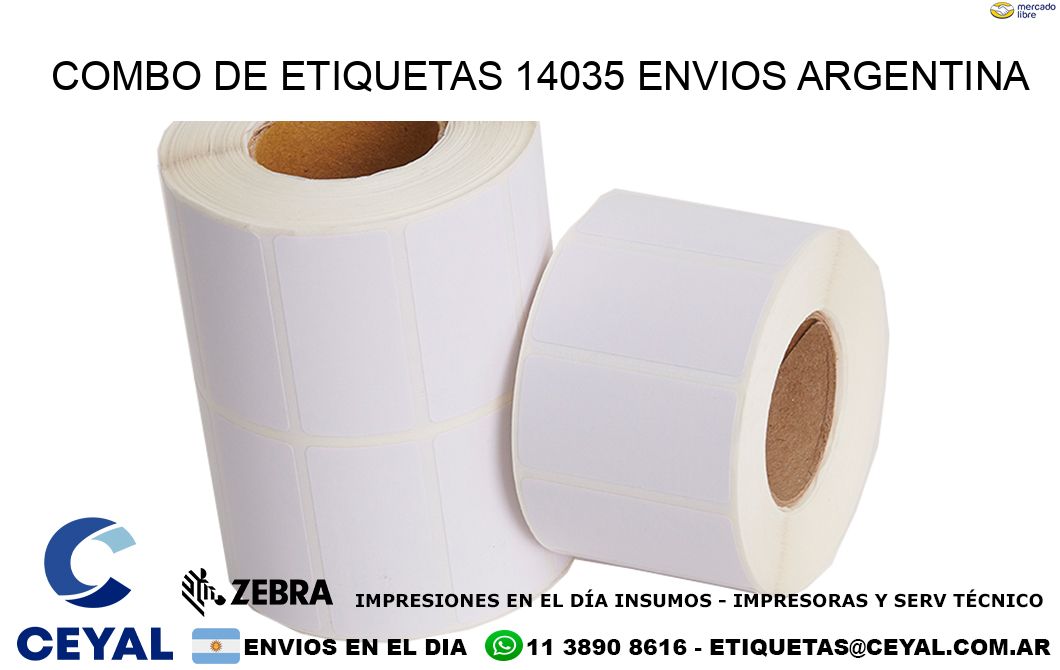 Combo de etiquetas 14035 ENVIOS ARGENTINA