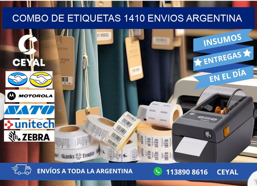 Combo de etiquetas 1410 ENVIOS ARGENTINA