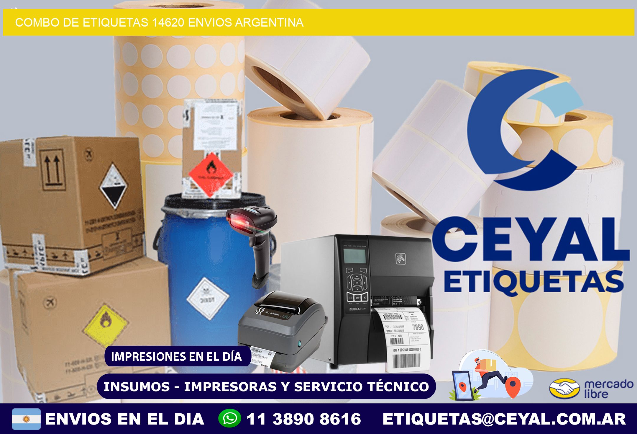 Combo de etiquetas 14620 ENVIOS ARGENTINA