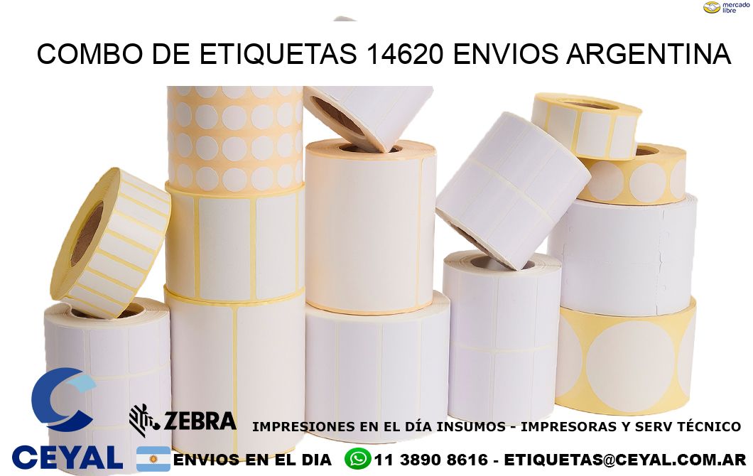 Combo de etiquetas 14620 ENVIOS ARGENTINA
