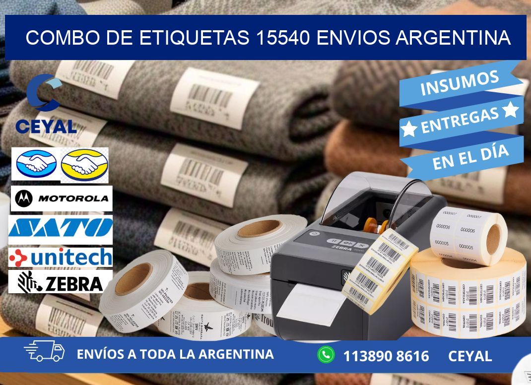 Combo de etiquetas 15540 ENVIOS ARGENTINA