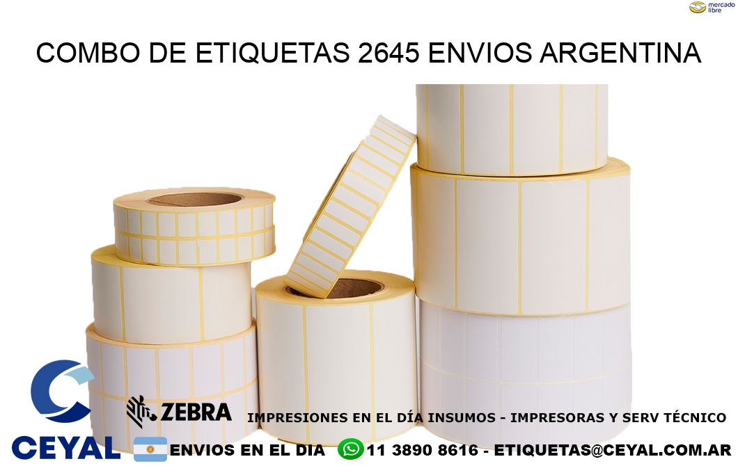 Combo de etiquetas 2645 ENVIOS ARGENTINA