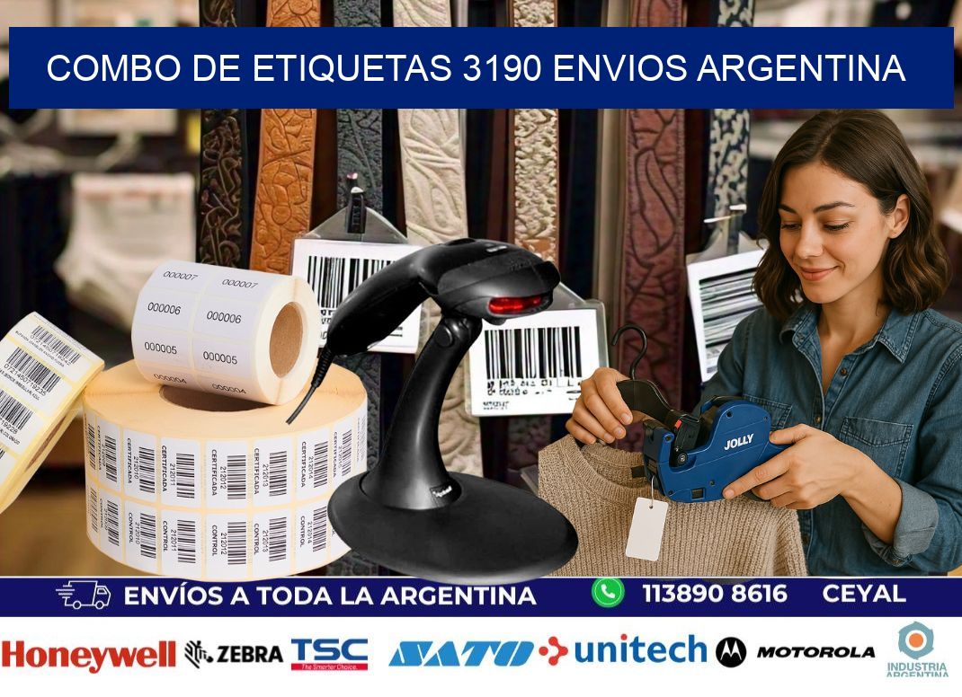 Combo de etiquetas 3190 ENVIOS ARGENTINA